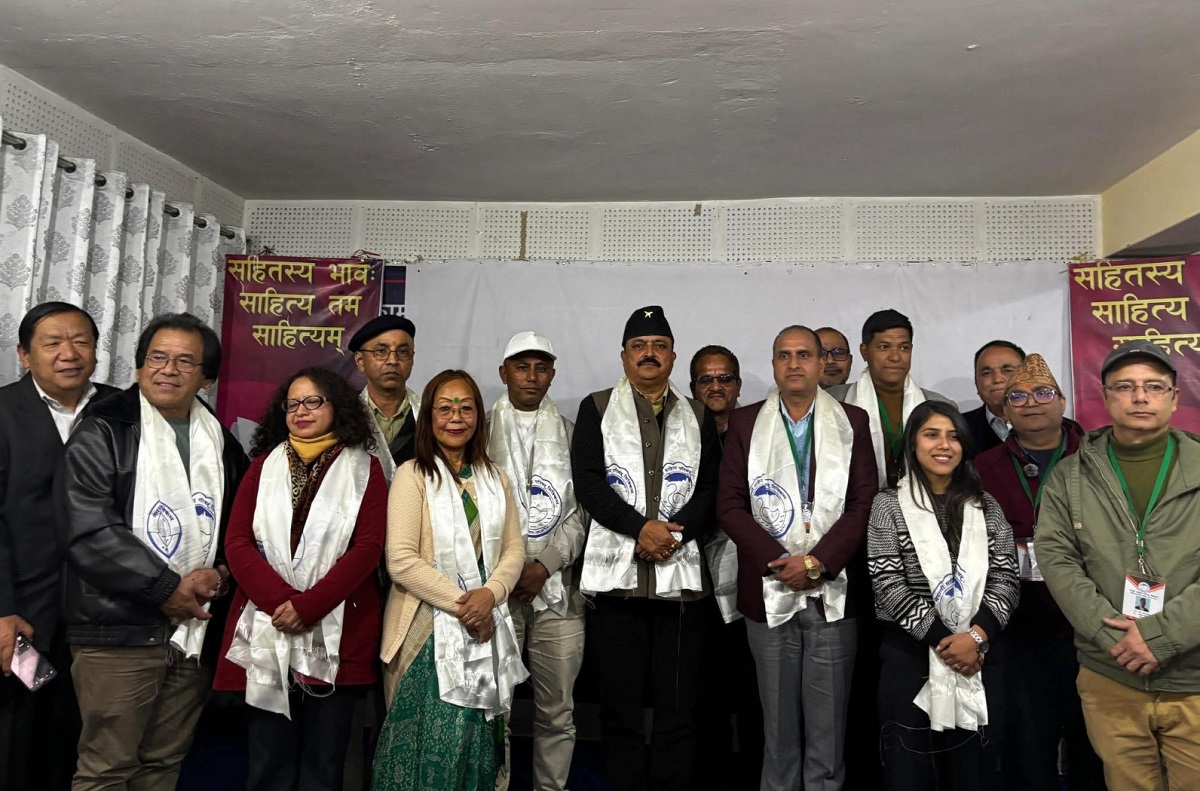 Prem Singh Tamang Congratulates Hari Dhungel on Re-Election as President of Nepali Sahitya Parishad, Sikkim